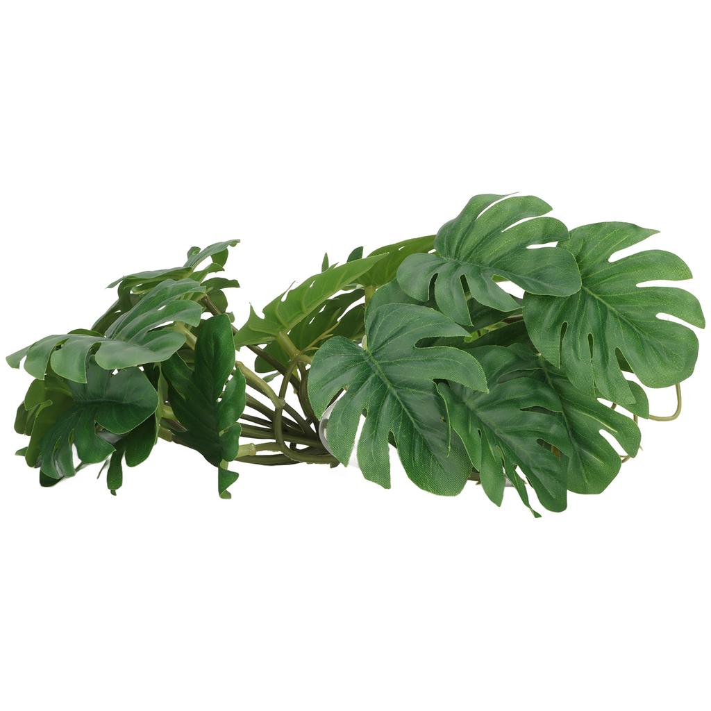 Künstliche Palmenblätter, natürlich, sicher, sorgen für Spaß, Schildkrötenblatt-Dekoration aus Kunststoff mit Saugnapf