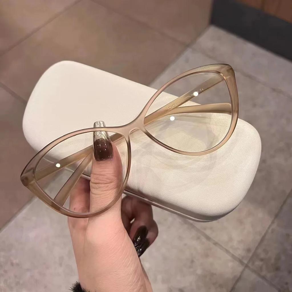 Leisure Simplicity Cat Eye Near Sight Eyewear Unique Ultra Light Comfortable Anti-Blue Light Myopia Eyeglasses 0 TO -4.0