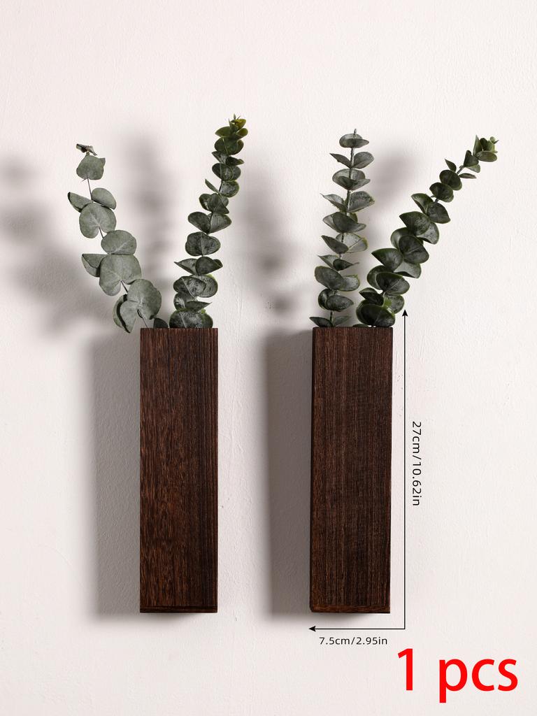 Wandpflanzer für Zimmerpflanzen Holz Wanddeko Schlafzimmer Wohnzimmer Holz Wandvasen für Trockenblumen und Kunstpflanzen