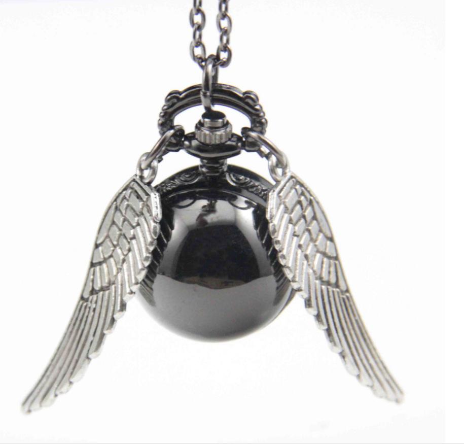 Harry Potter Snitch Pocket Watch Necklace, Harry Potter Multicolor Retro Pocket Watch, Foreign Trade