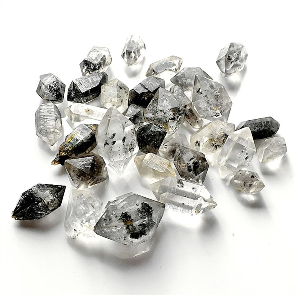 5Pcs Natural Herkimer Diamond Quartz Crystal - Raw Irregular Shaped Stone For Reiki Healing And Home Decor Collectible Stones