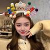 Autumn/Winter Cartoon Lion Dance Plush Headband for Girls