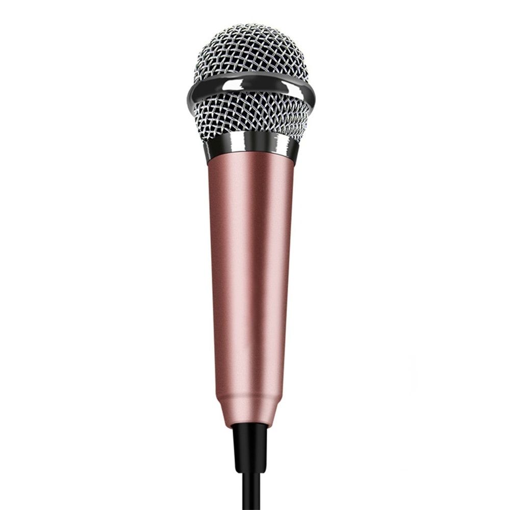 Portable Mic Audio 3.5mm Wired Mini Microphone Condenser Karaoke
