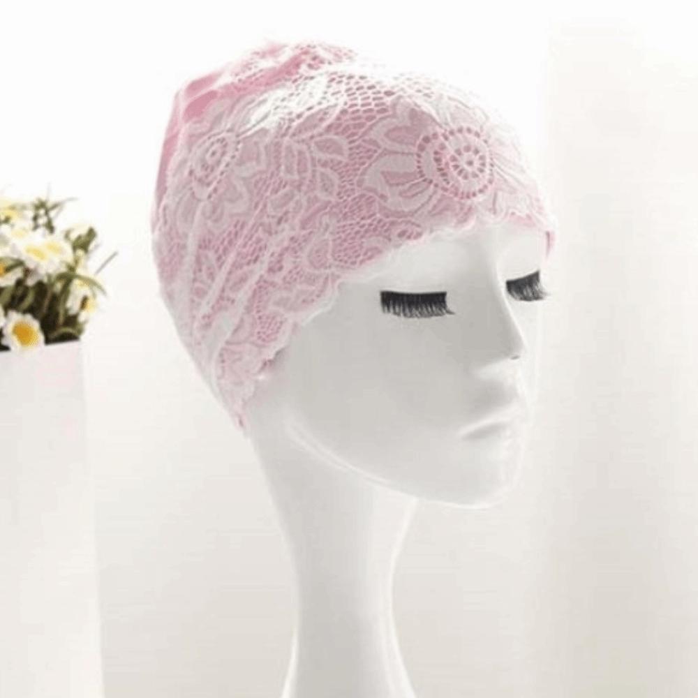 Lace Swimming Cap PU Ear Protect Cap Fashion look Waterproof Swim Hat Daily