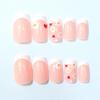 New manicure nail piece European and American ins style fake nail daisy classic French square nail wearing nail