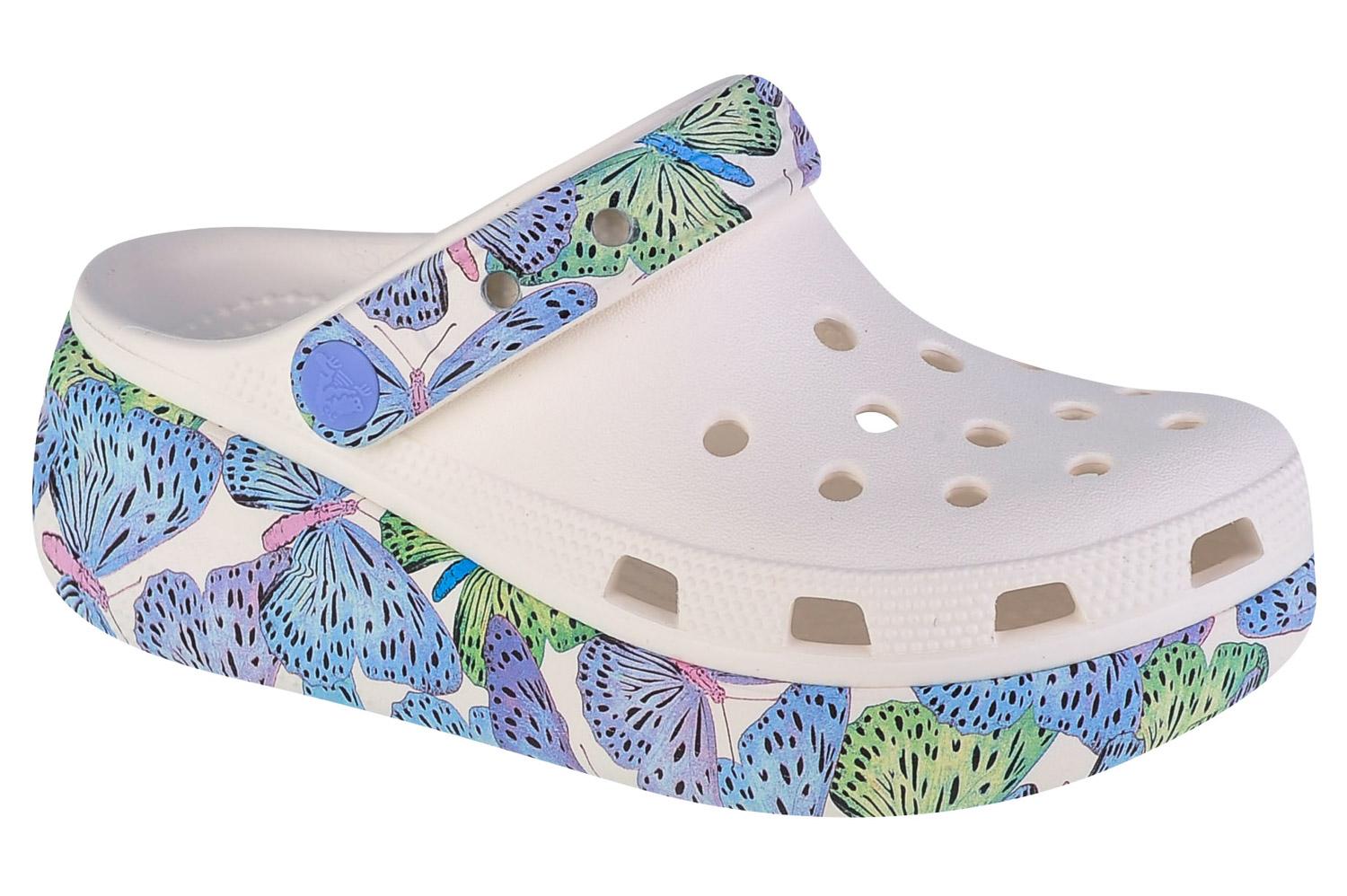 Crocs Cutie Crush Butterfly Kids Clog, pour fille blanc Claquettes