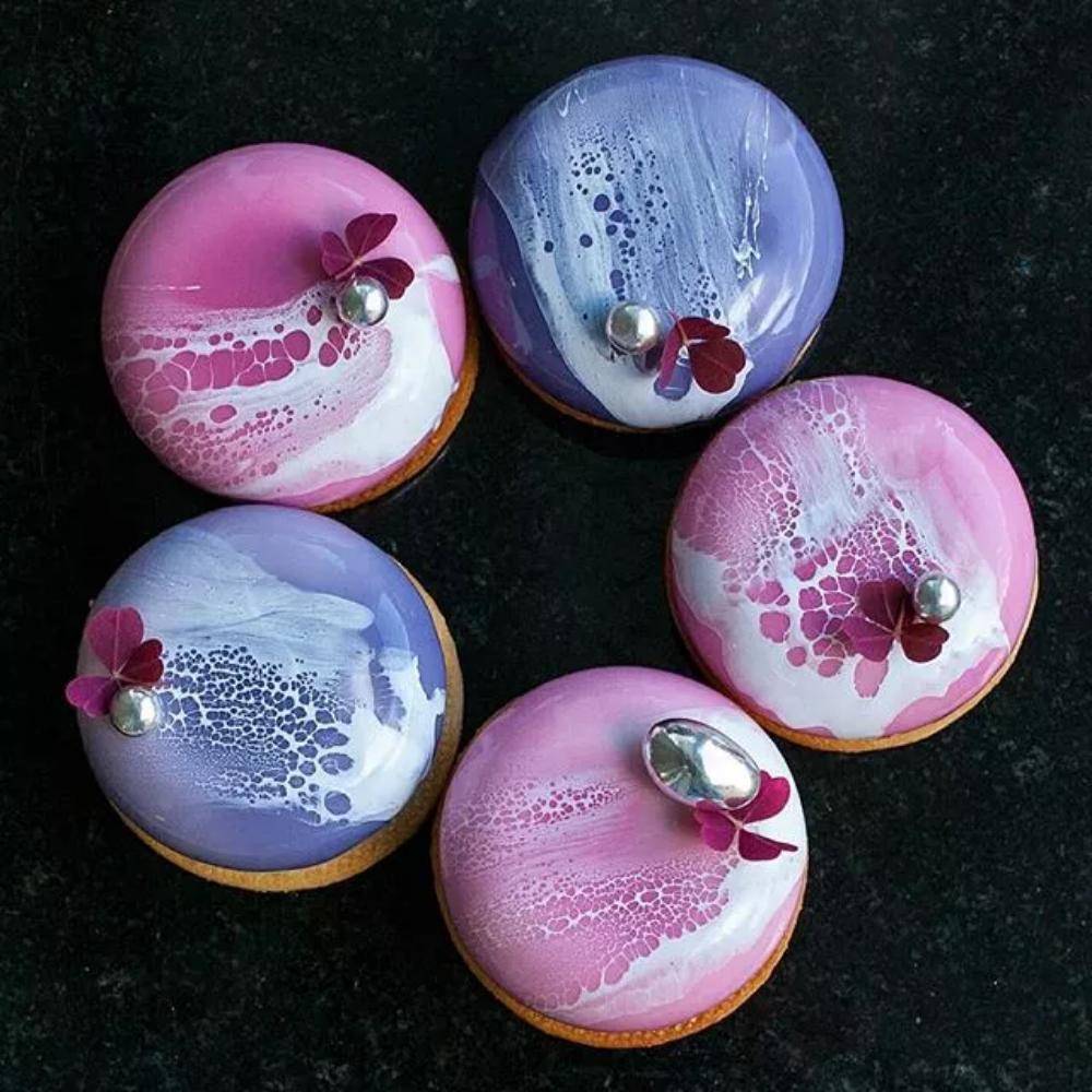 1 Set Runde Eclipse Silikon Kuchenform für Mousses Eis Chiffonkuchen Backform Dekorationszubehör Backwerkzeuge