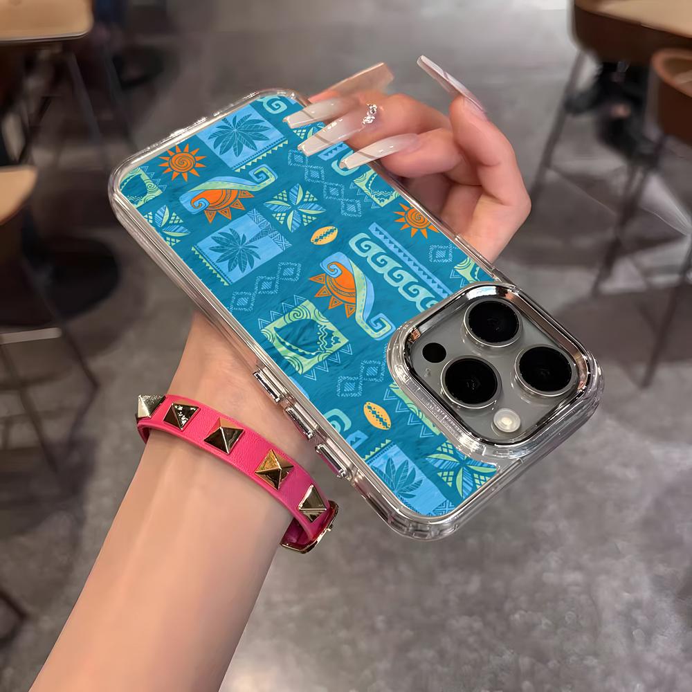 

Pretty Tiki Pattern Phone Case For IPhone 17 Air 16 15 14 13 12 11 Pro Pro Max Plus Transparent Soft Cover iPhone17 Pro Max