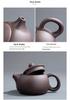 Portable Purple Clay Gongfu Tea Set: One Pot & Four Cups Business Gift