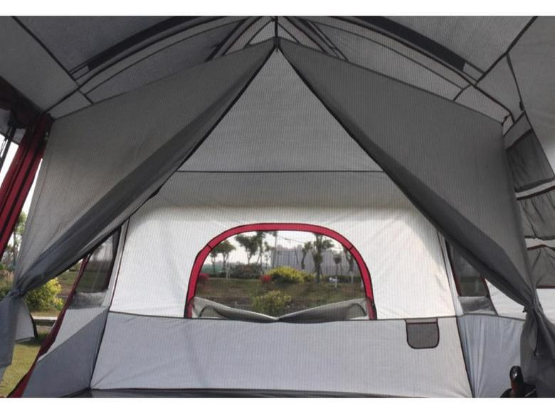 Spacious Two-Room Weatherproof Camping Tent with Easy Storage