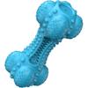SCHITEC Squeaky Dog Chew Toy, Tough Durable Natural Rubber Bone with Toothbrush, Indestructible for Aggressive Chewers Large Medium Breed Teeth