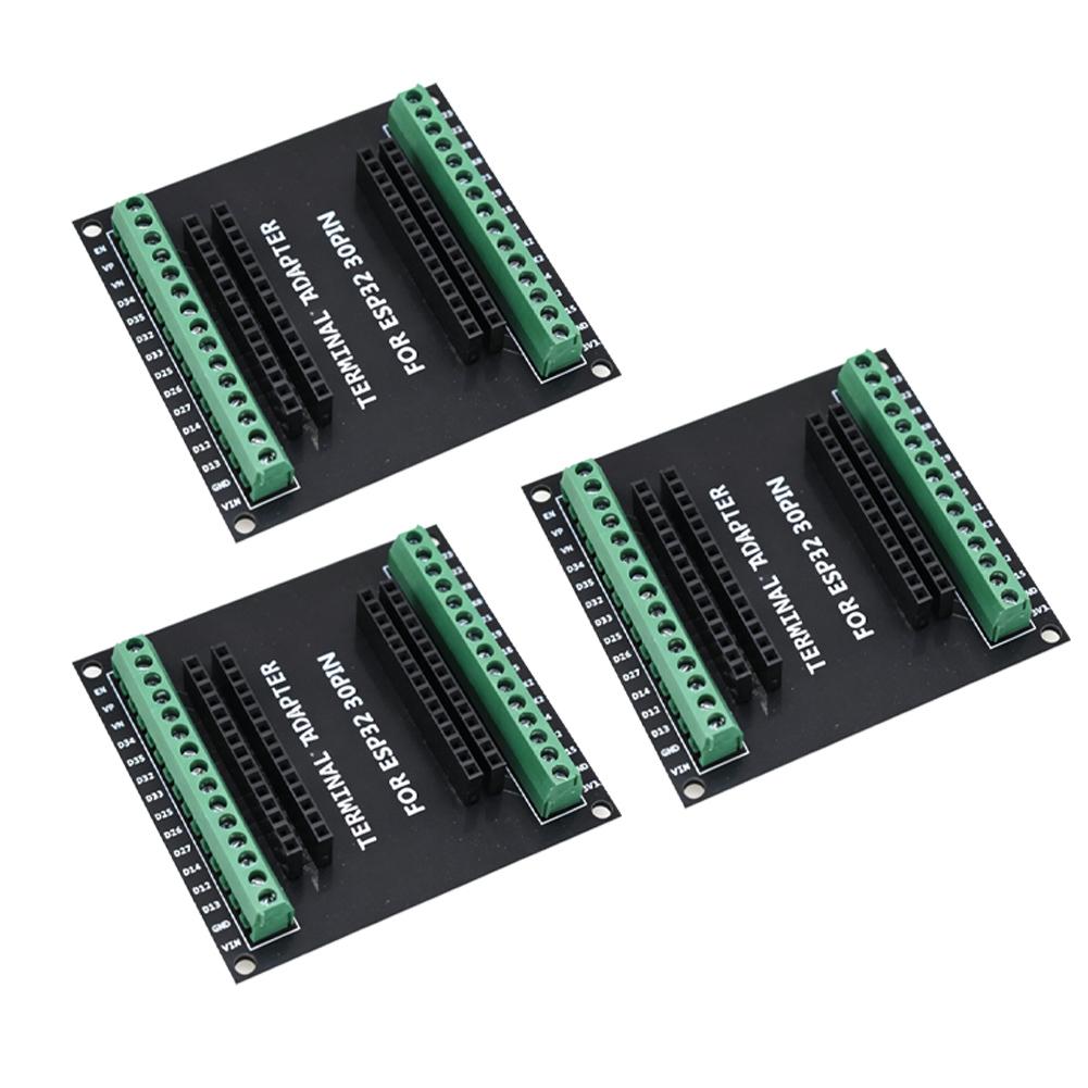 3PCS For ESP32 Terminal Adapter Boards 30Pin Microcontroller For ESP32 Devkit V1 Dual-Layer PCB For Reliable Signals