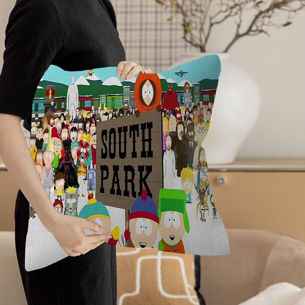 Classic animation SSouth Cartoon Park Cushion Cover Pillowcase Upholstery Sofa Throw Pillow Home Decor Pillowcas