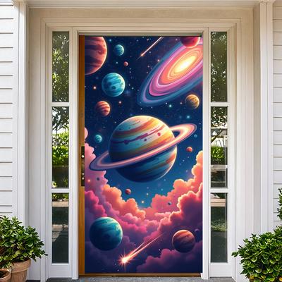 Celestial Photo Background Planets Banner Galaxy Backdrop For Event Photography Kids Room