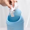 Clamshell Mini Desktop Trash Can Rocking Lid Small Garbage Can Household Living Room with Cover Bedside Storage Bucket Paper Basket