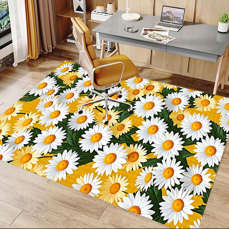 1PC Daisies Flowers Extra Large Non Slip Floor carpet, Office, family, bedroom, Studio Large Area Rug Indoor Rugs, Vibrant Colors