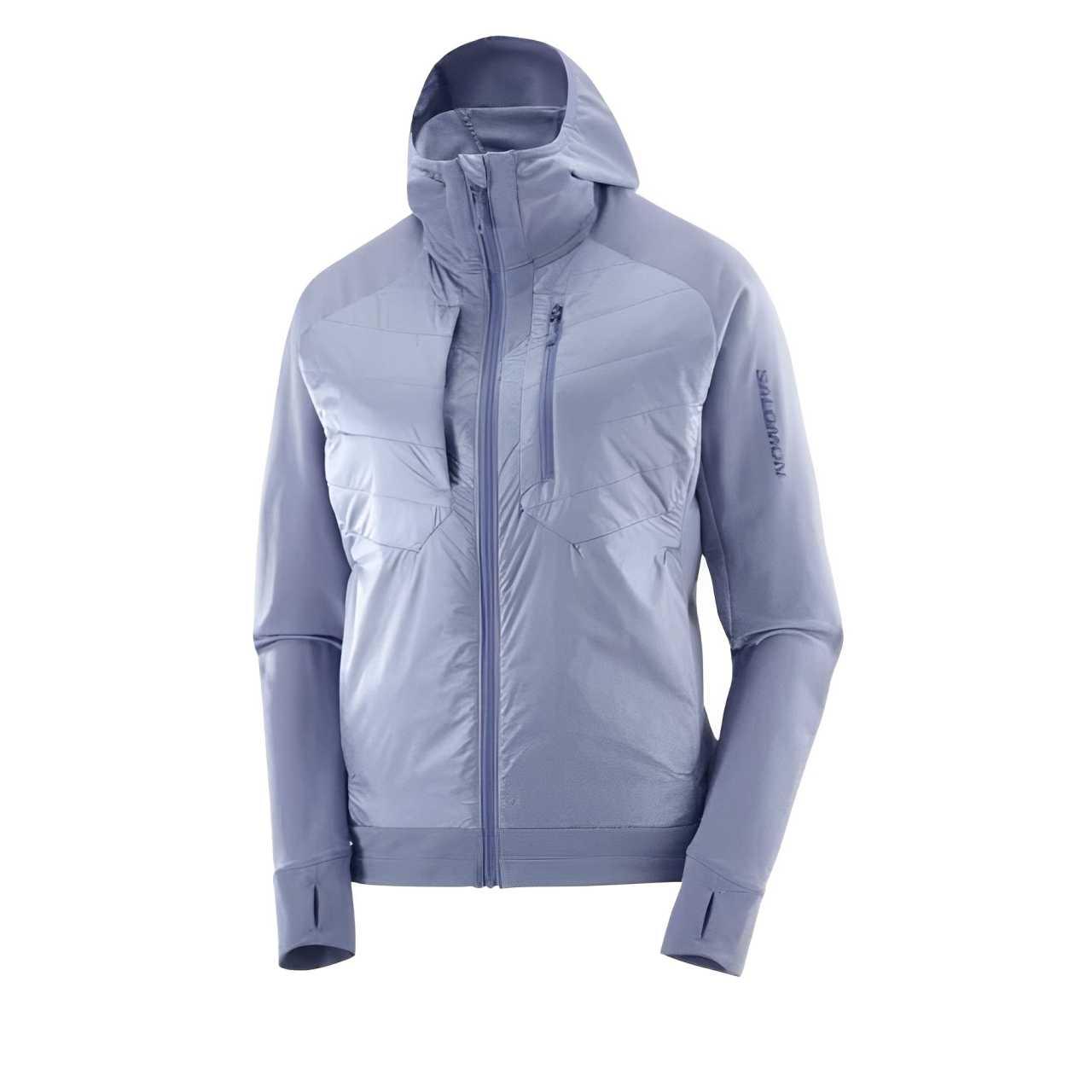 

Salomon Breathable Windproof Lightweight Quick-Dry Cotton Jacket Women Jacket Blue Granite C24692 S