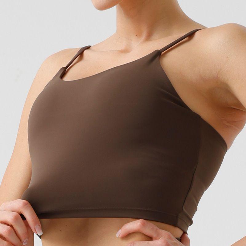 

Guangzhou Jinke Sporting Goods Co., Ltd. Environmental-Friendly Fabric Running Yoga Clothes Women s Spring Workout Clothes Tops Jian Brown XXL