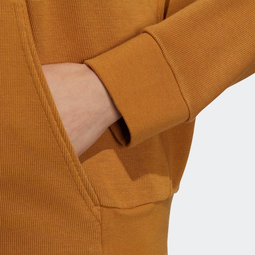 Adidas Neo W Util Hoodie Color Block Design Brand Logo Print Drawstring Hooded Long Sleeve American Sweatshirt Women hoodies Light-Brown HN2344