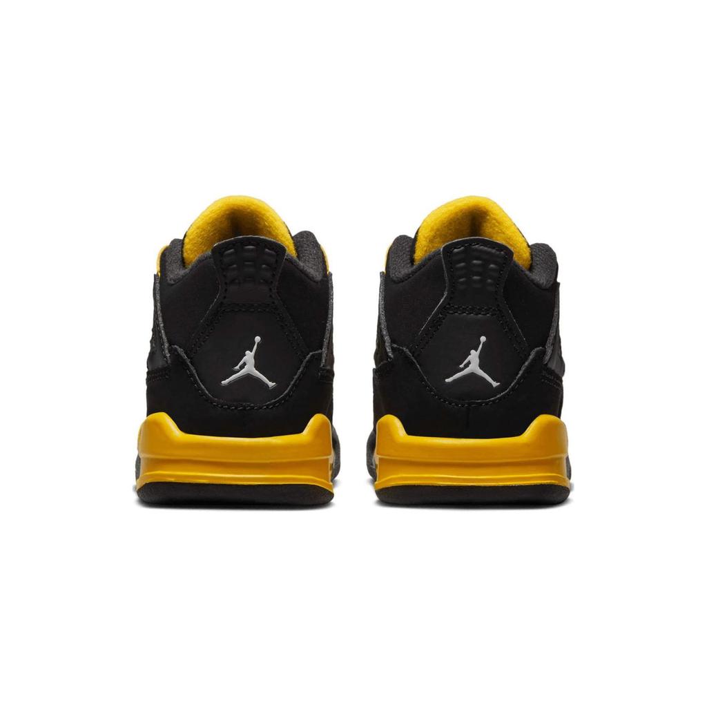 Air Jordan 4 Retro TD Thunder 2023 Baby Sneakers Black Tour-Yellow BQ7670-017