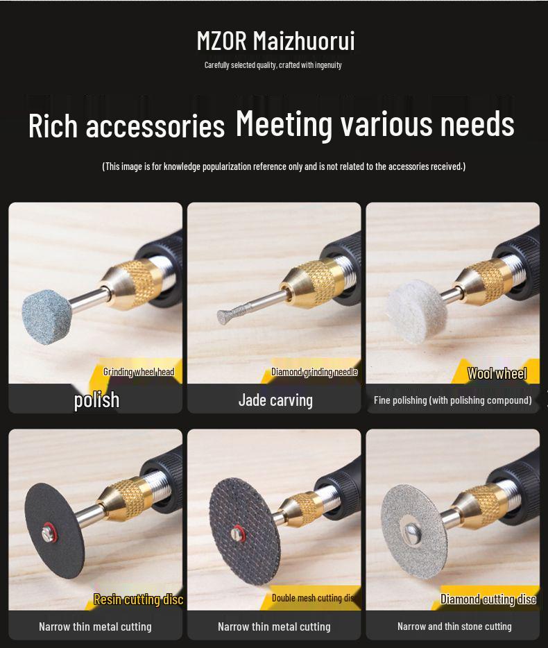 High-Power Handheld Electric Grinder: Wood Carving, Jade Polishing, and Small Drill Tool