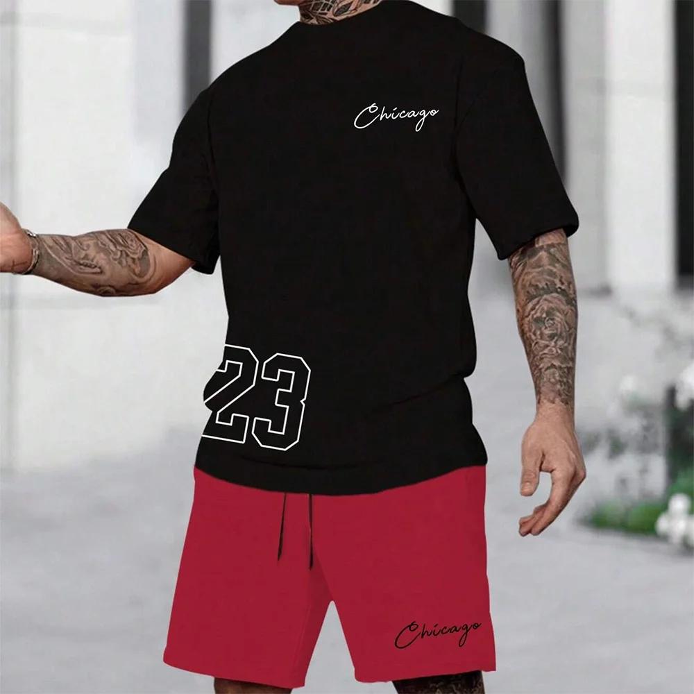 2024 New Fashion 3D Printed Men's Suit Oversized Clothing Short Sleeve Shorts Suit Men's Sportswear Summer Casual Suit