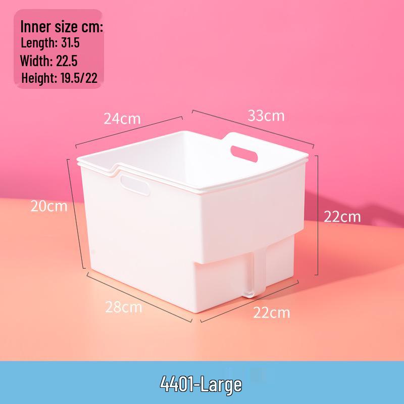 Vysoká nástěnná úložná krabice s rukojetí - Kuchyňský organizér koš pro horní police