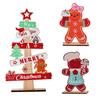 New Wooden Christmas Desktop Ornament: Snowman, Santa, Gingerbread Man Decorations