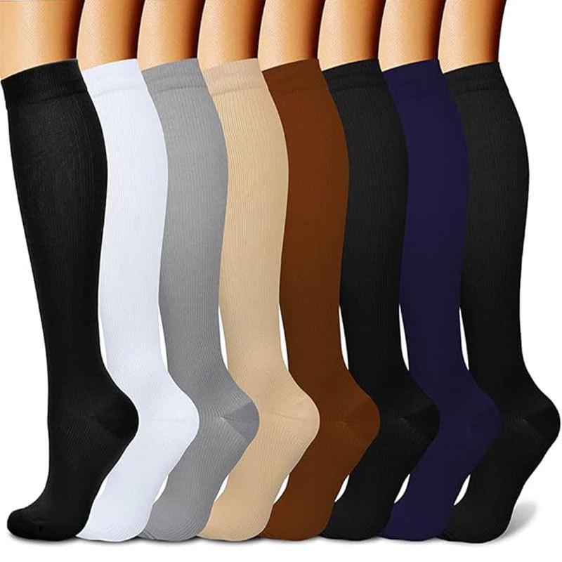 Compression Knee-high Socks Set for Running and Sports - Graduated Support, Multiple Pairs (3/4/6/8)