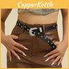 Gothic Inspired Pu Leather Belt With Sixpointed Star Buckle For Women And Daily Use