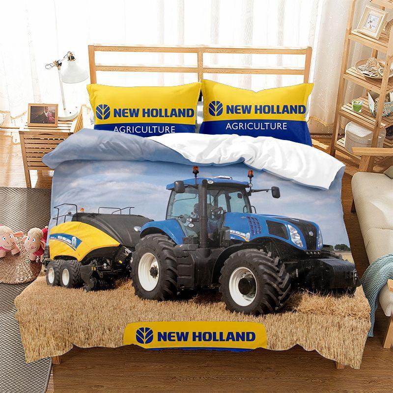 Four-Wheeler Tool Tractor 3D Digital Printing Bedding Three-Piece Set