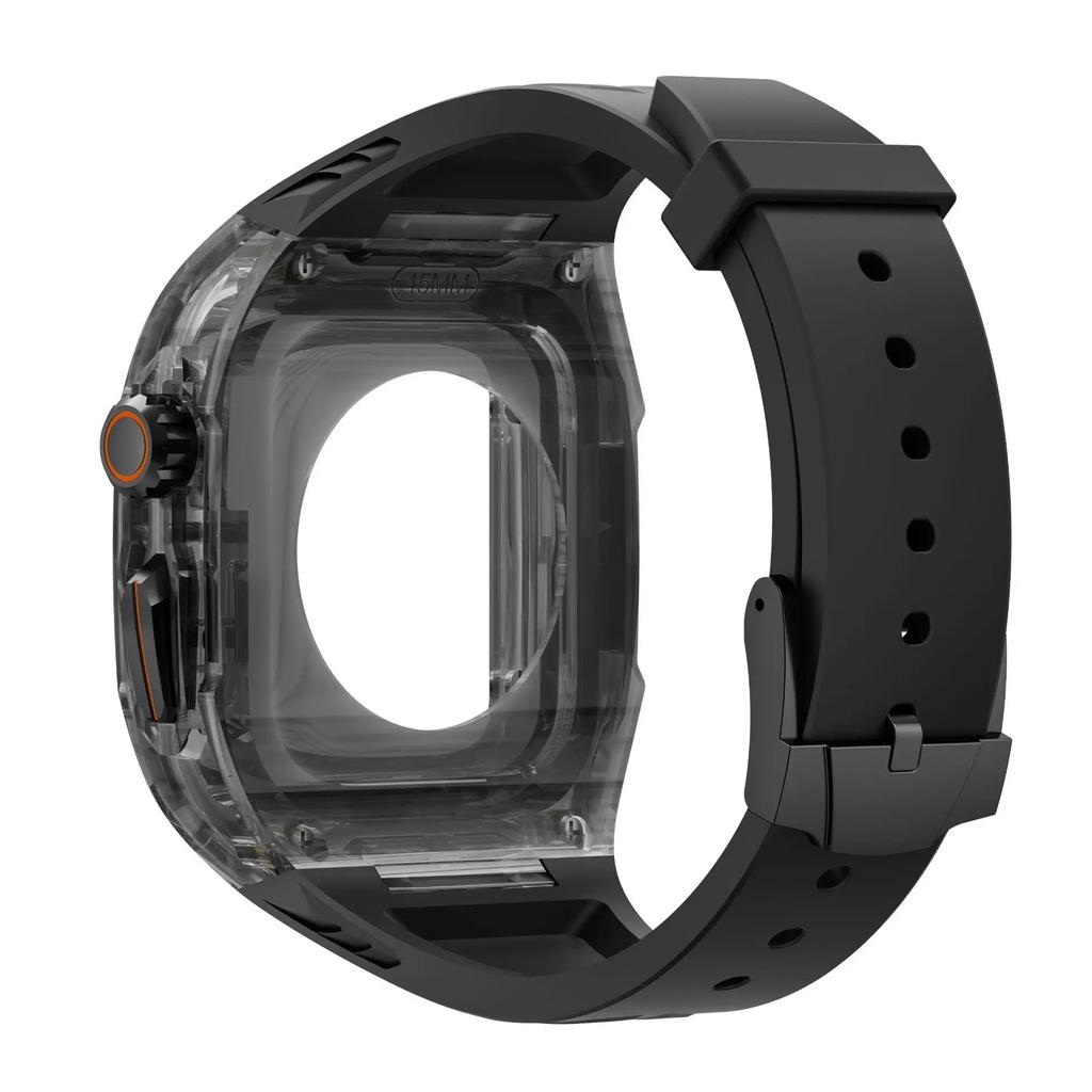 Transparent Modification Kit For Apple Watch 11/10 46mm 42mm/Ultra 2 3 49mm Series 9 8 7 6 5 SE 45mm 44mm 40 41mm Refit Mod Case