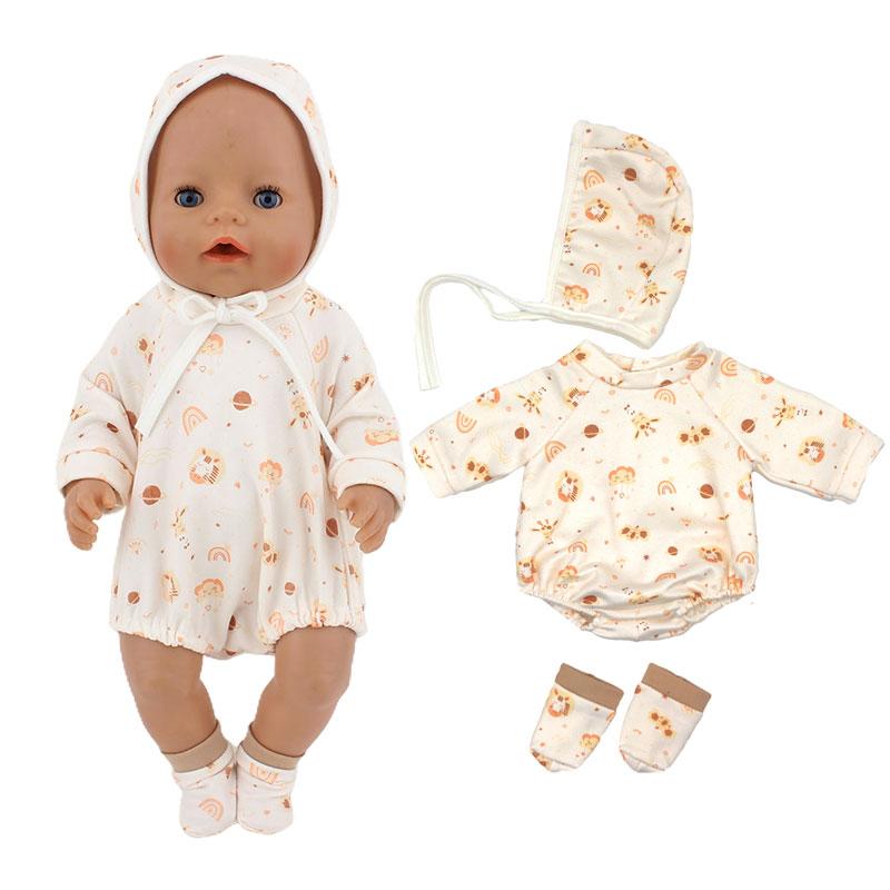2023 winter New top suit For 17 Inch Baby Reborn Doll 43cm Baby Doll Clothes, doll accessory.