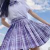 Authentic Japanese JK Plaid Mid-Length Student Uniform Set with Pleated Sailor Skirt