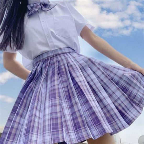 Authentic Japanese JK Plaid Mid-Length Student Uniform Set with Pleated Sailor Skirt