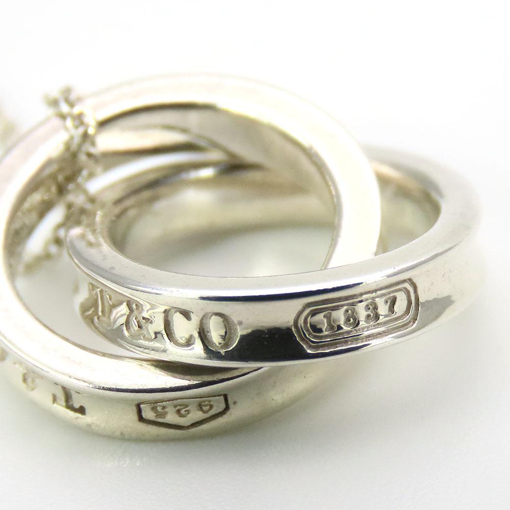 Used TIFFANY&Co. Necklace Interlocking Circle 1837 Silver925 4.4g Silver Pendant