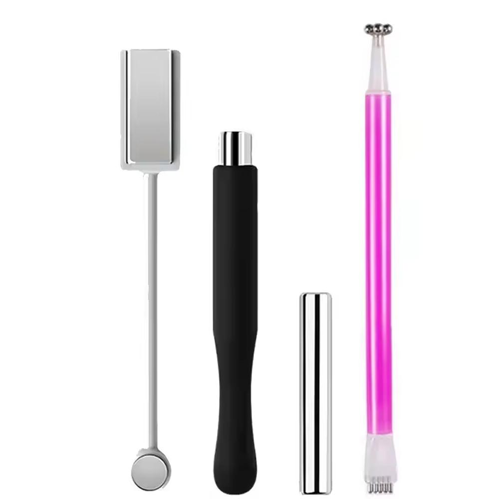 

YIKOOLIN 4PCS Multi Functional Nail Art Magnet Stone Pattern Absorbing Nail Gel Crystal Magnetic Bar Nail Enhancement Tool