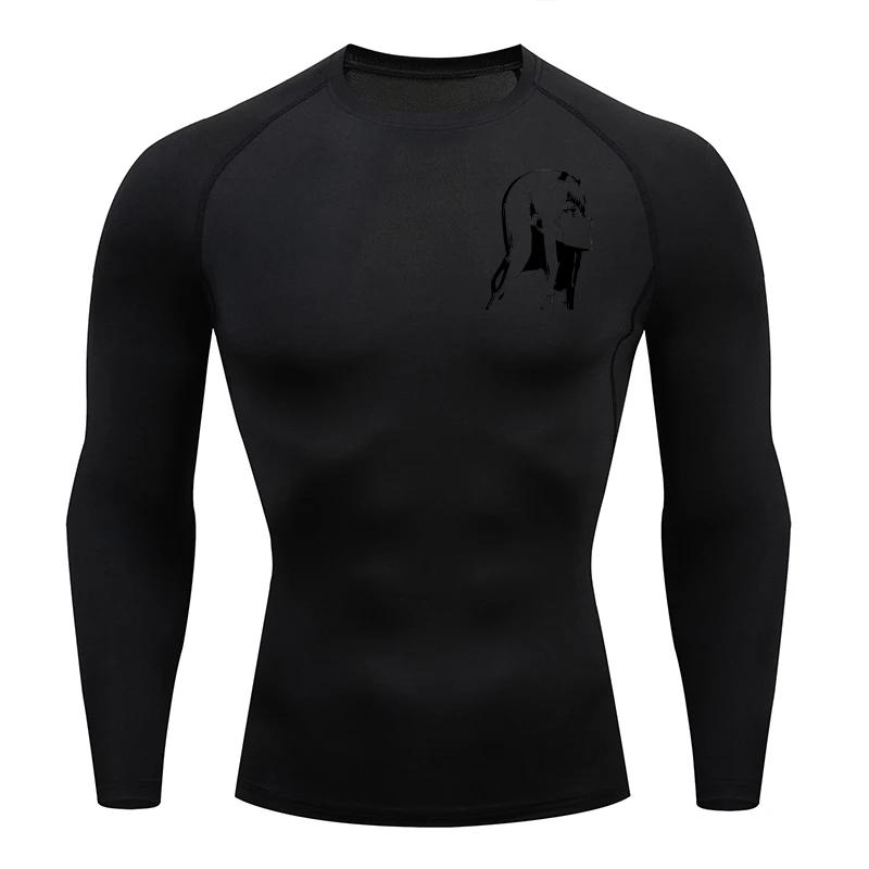 Fitness Sportswear Teenagers Men Tshirt Zero Two Graphic Tops Tight Training Clothes Boys Compression Running Basketball Clothes