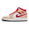 Air 1 Mid GS White Onyx Light Curry Cardinal Red 554725-201