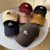 New Versatile Trendy Letter Embroidered Baseball Cap for Women, Small Peaked Cap for Men, Wide Brim, Big Head Circumference, Soft Top Hat