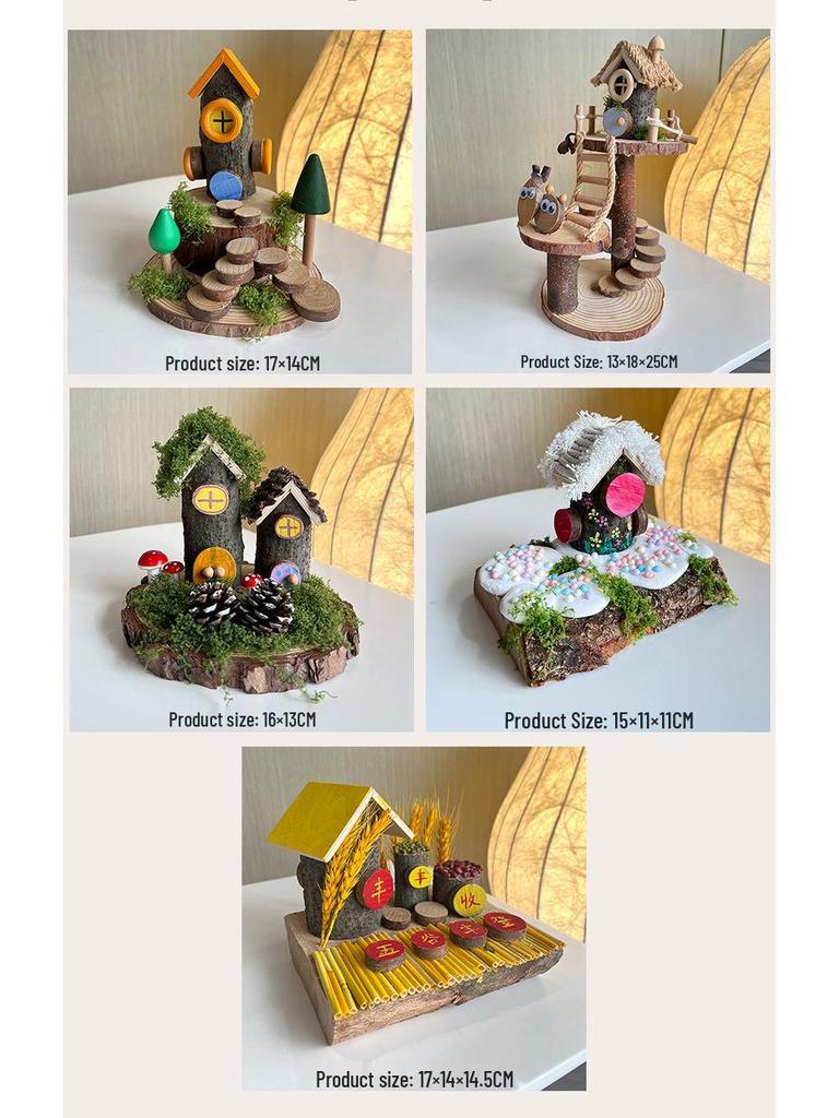 Little Treehouse DIY Kit: Semi-finished Wooden Toy for Creative Kindergarten Assembly