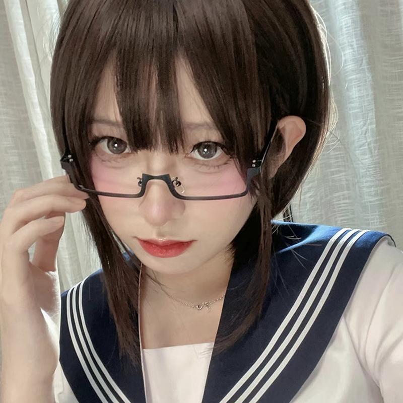 Anime Karakter Cosplay Halve Rand Bril Bril Accessoires Bril Decoratie Bril Hottie Feest Bril