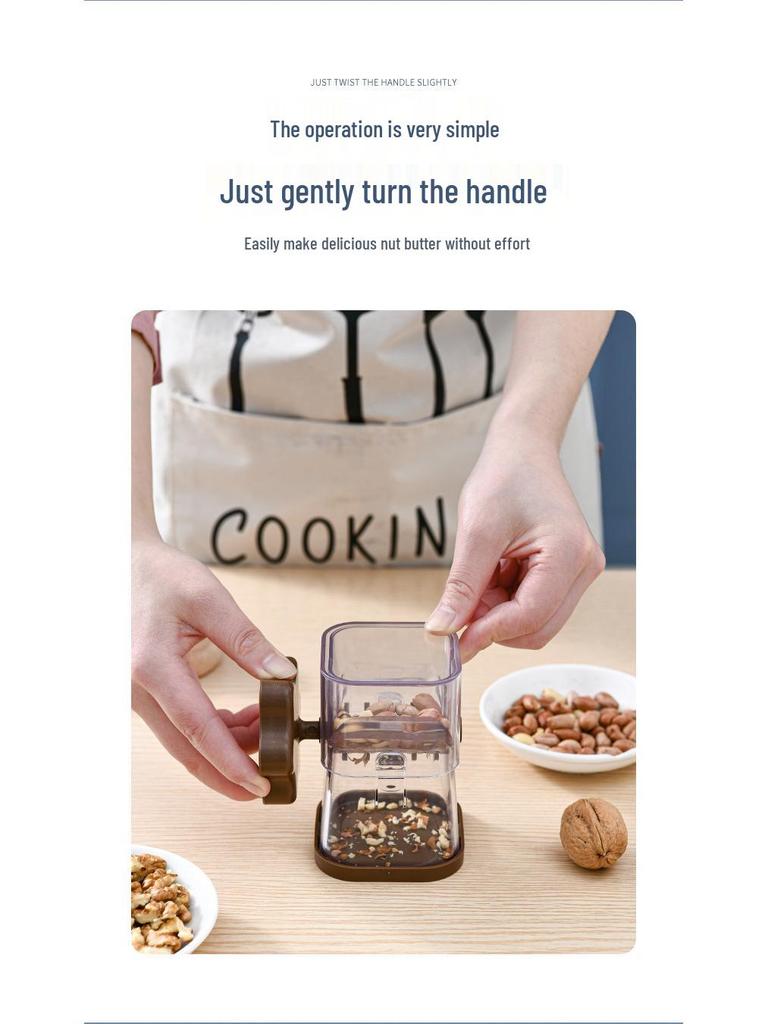 Manual Nut & Fruit Grinder for Chocolate, Walnuts, Peanuts, and Dried Fruits