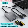 2 In 1 CFexpress Type A B SD Card Reader CFexpress Reader with USB C To USB C/A Cable Support Android/Windows/Mac OS for SLR