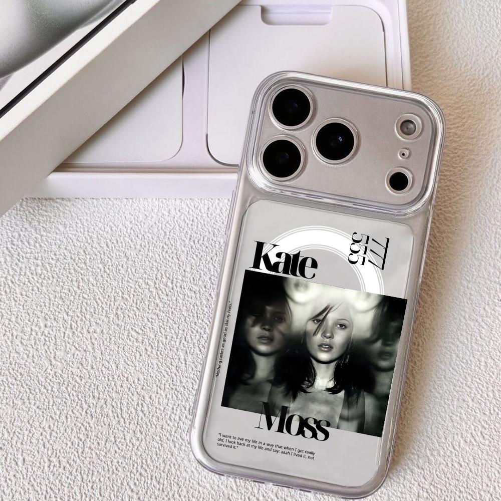 

Винтажный чехол для телефона Kate M-Moss для iPhone 17 16 15 14 13 12 Pro Max Plus с магнитным прозрачным чехлом Беспроводная зарядка iPhone17