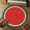 1 szt. Mata na krzesło okrągła arbuzowa Dywanik - Antypoślizgowy, Mata podłogowa do biura, sypialni i dekoracji wnętrz c1125130