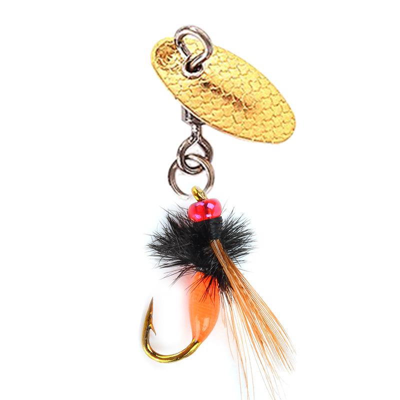 Enhanced Fishing Rig with Rotating Lure, Poison Mosquito Fly Hook, and Mackerel White Stripe for Catching Success 16#