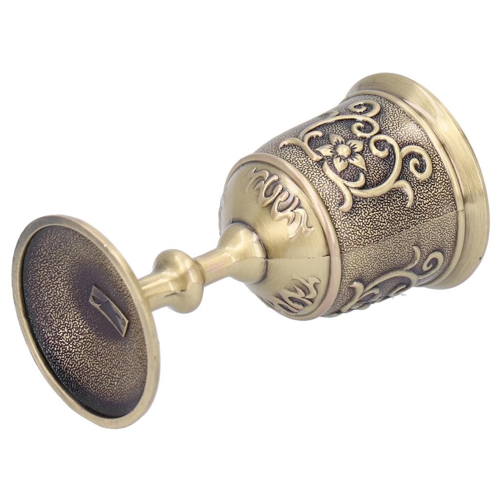 Bronze Wine Cup Vintage Goblet Embossed European Royal Chalice Whiskey Drink Party SuppliesL