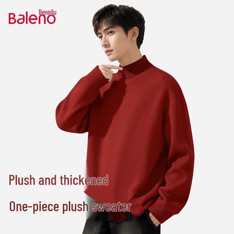 Baleno Men s Fleece Lined Mock Neck Sweater L