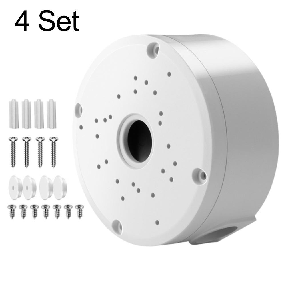 4Pcs Junction Box For Camera Junction Box Waterproof Protection Hemispherical Cameras Mounting Boxes Rack Bracket Black White
